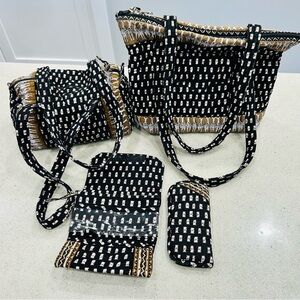 Lot Of 4~Vera Bradley Zebra Print~Retired~Vintage~Wallet/Duffle/Bag/Glasses Case